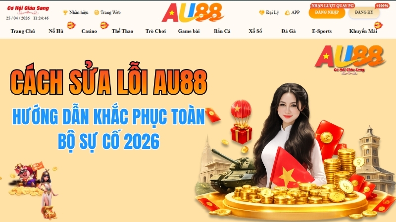 Cách Sửa Lỗi AU88 Nhanh Nhất – Khắc Phục Toàn Bộ Sự Cố 2026