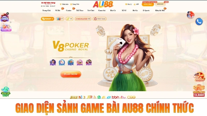 Game Bài AU88 - Sảnh Đánh Bài Đổi Thưởng Đẳng Cấp Casino 2026