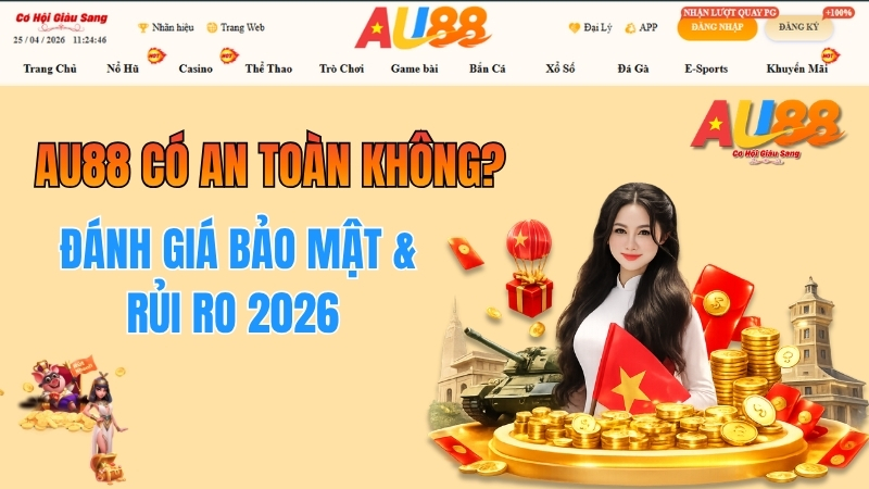 AU88 Có An Toàn Không? Đánh Giá Bảo Mật & Rủi Ro 2026